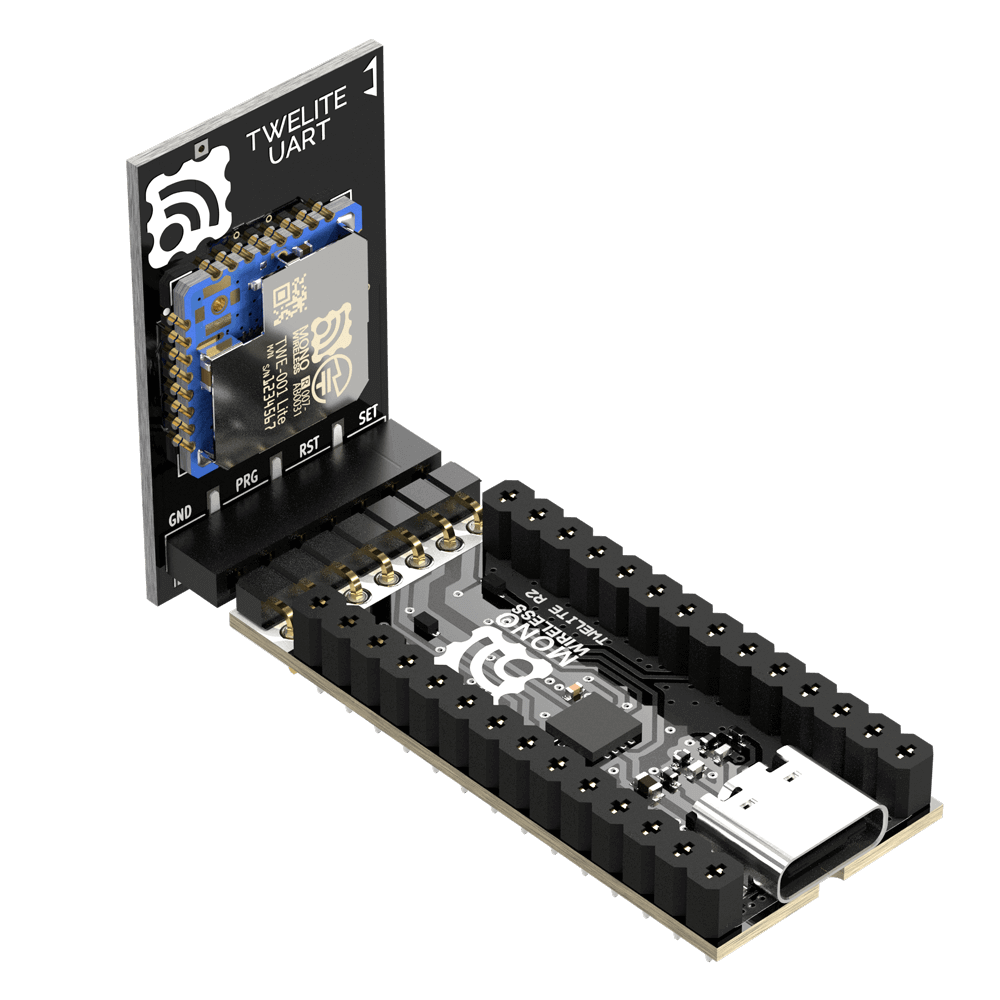 TWELITE UART P型と TWELITE R 接続例