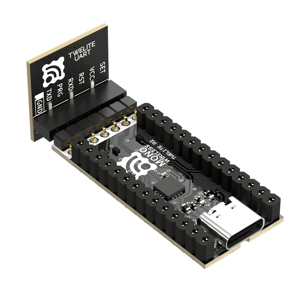 TWELITE UART U型と TWELITE R 接続例