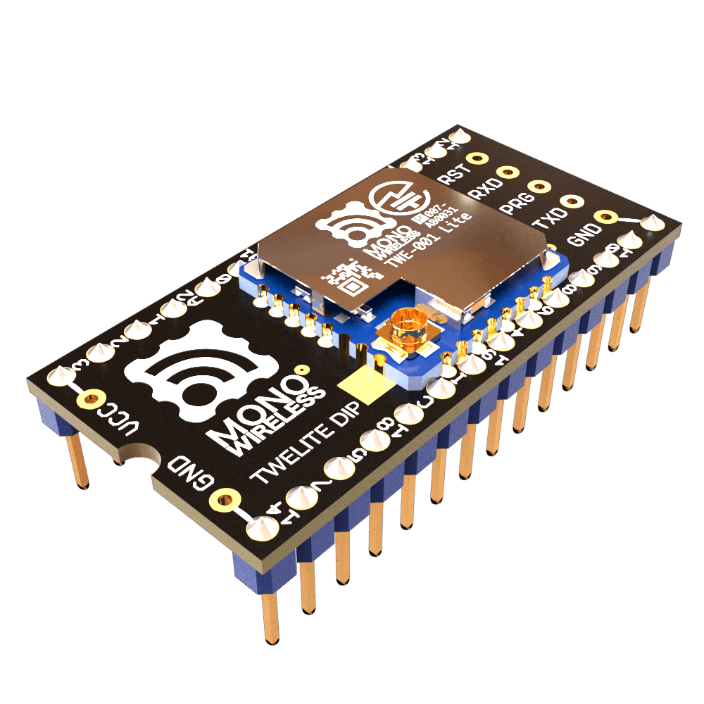 TWELITE DIP-トワイライトディップ 同軸コネクター ピンヘッダ端子付 TWE-L-DI-U
