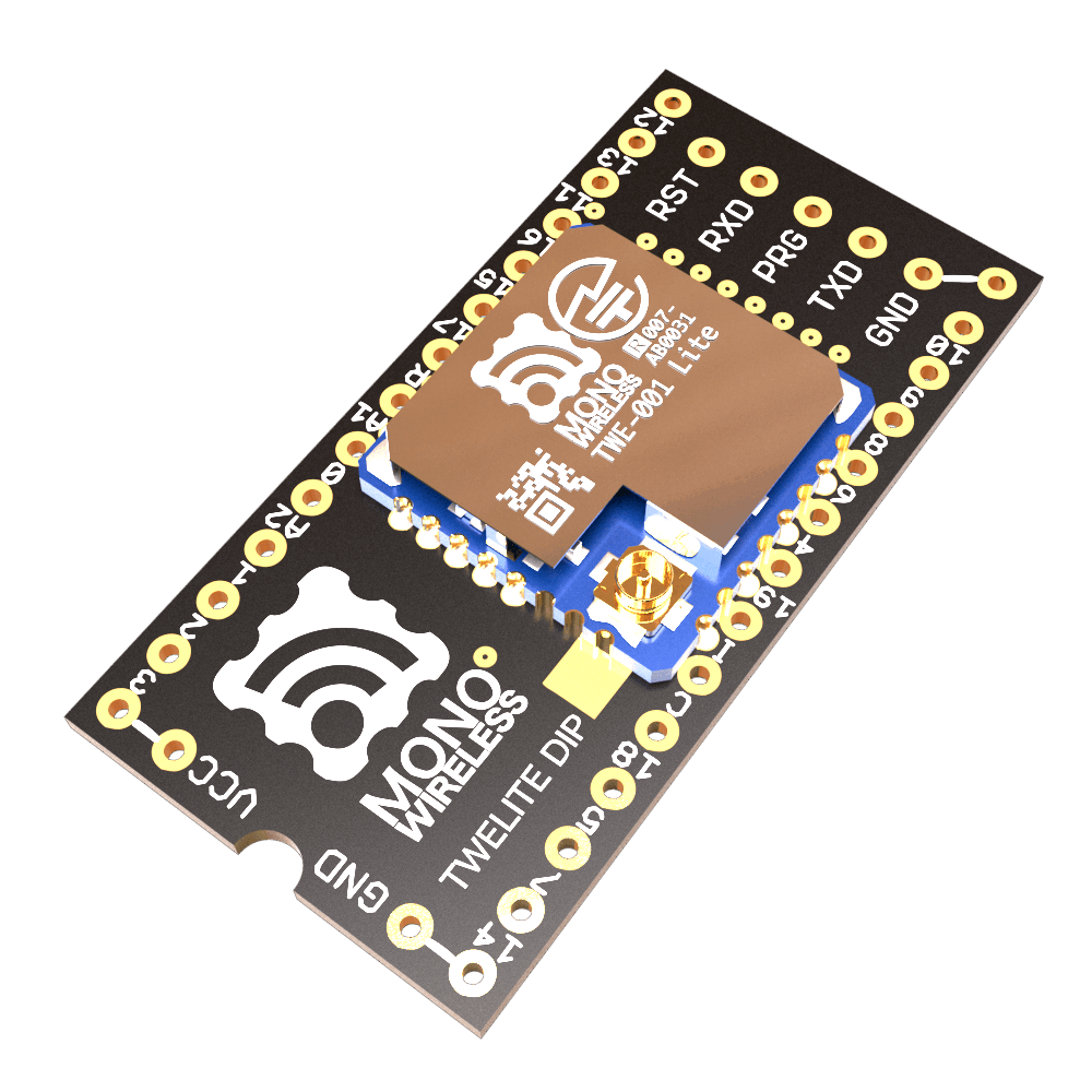 TWELITE DIP-トワイライトディップ 同軸コネクター ピンヘッダ端子なし TWE-L-DP-U